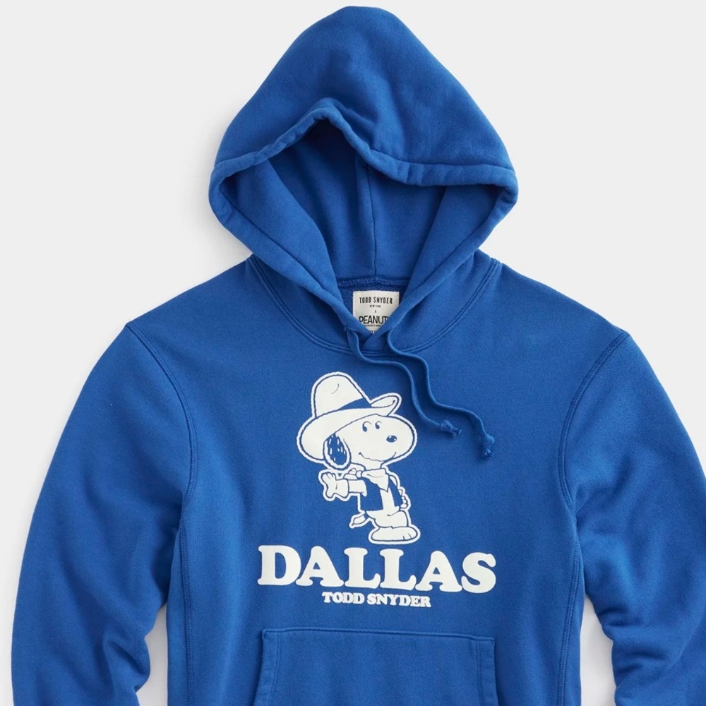 TODD SNYDER X PEANUTS FRENCH TERRY Dallas HOODIE Limited Edition, Rare Drop